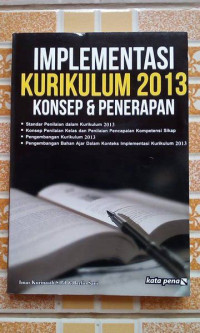 Image of Implentasi Kurikulum 2013 Konsep & Penerapan