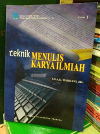 Image of Teknik Menulis Karya Ilmiah